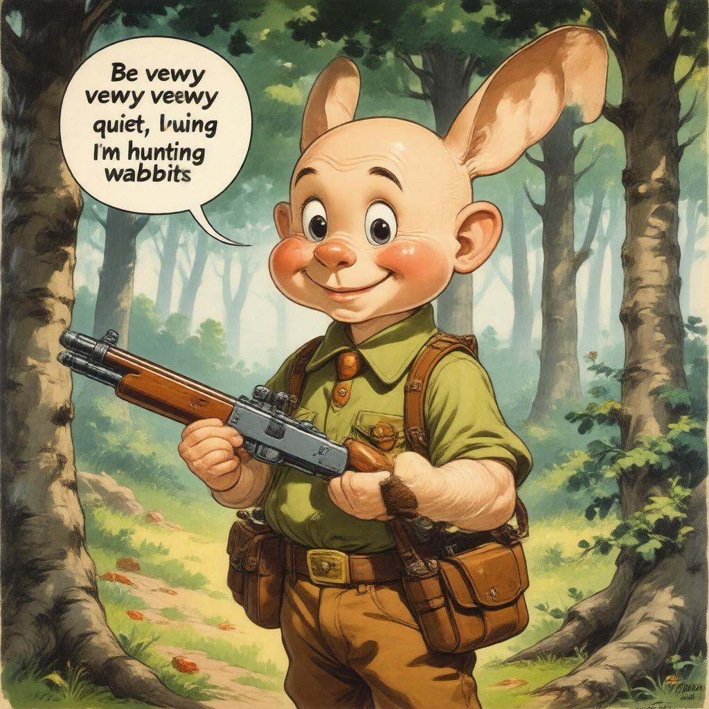 AI-created image of Elmer Fudd