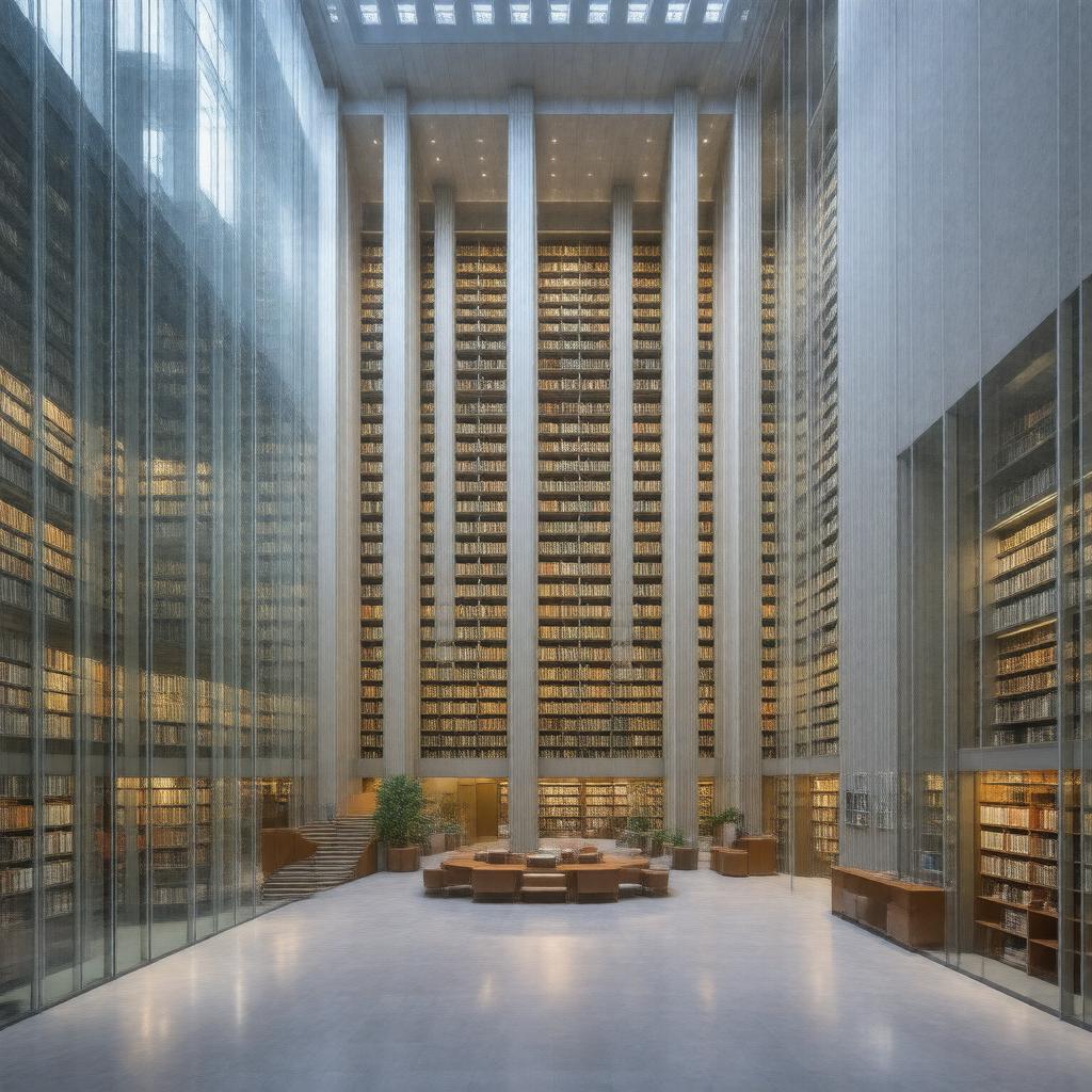 Click to view larger image AI-created image of Elmer Holmes Bobst Library