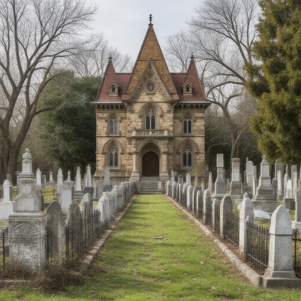 Click to view larger image AI-created image of Elmwood Cemetery