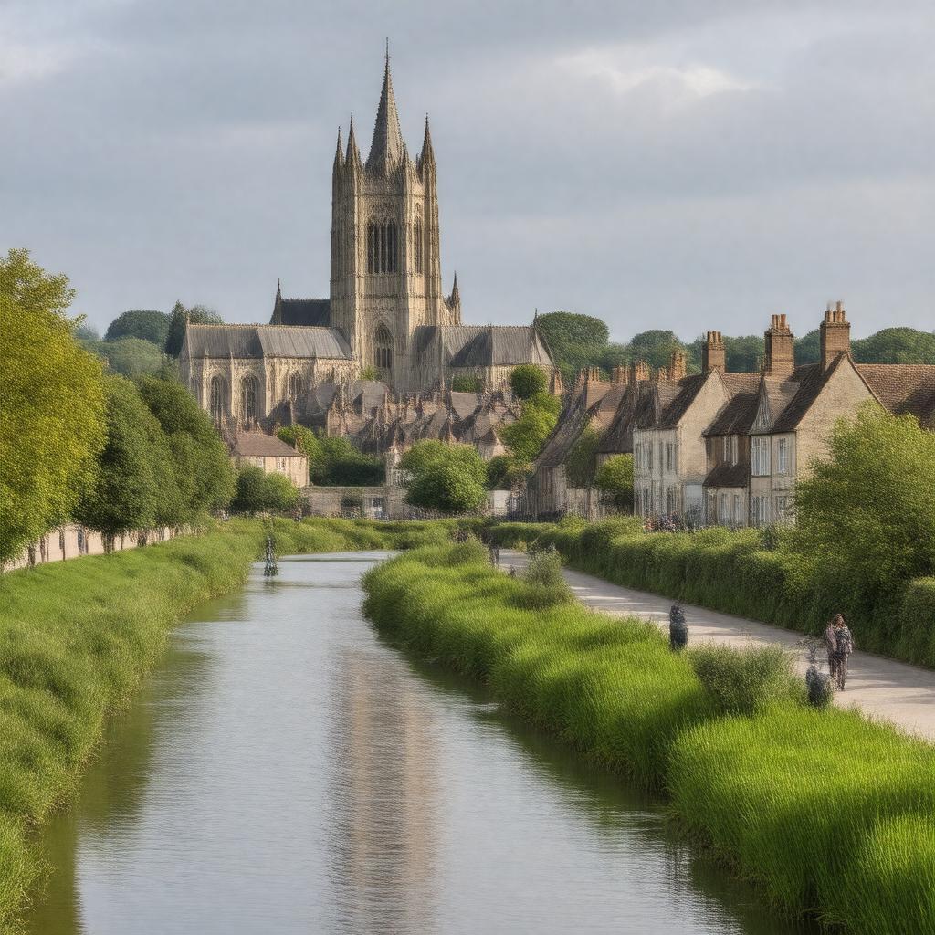 AI-created image of Ely, Cambridgeshire