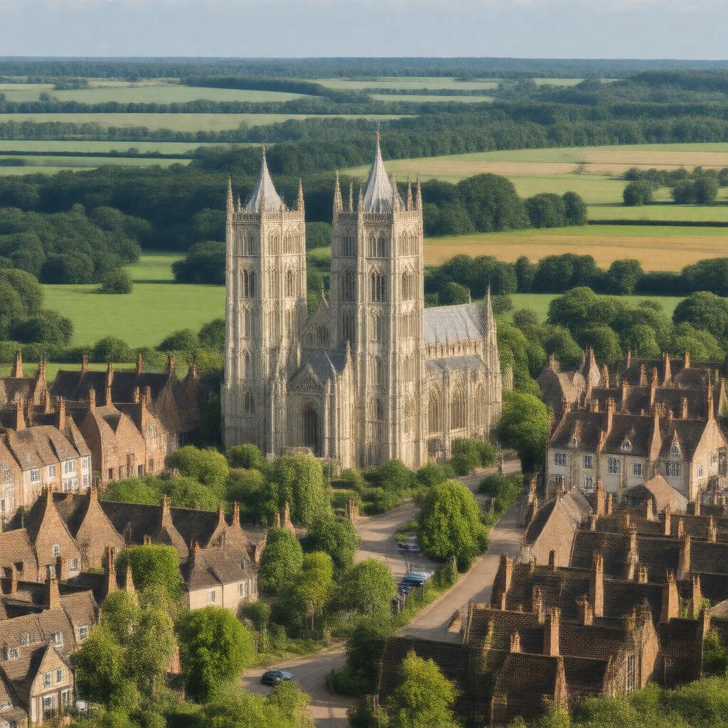 AI-created image of Ely, Cambridgeshire, England