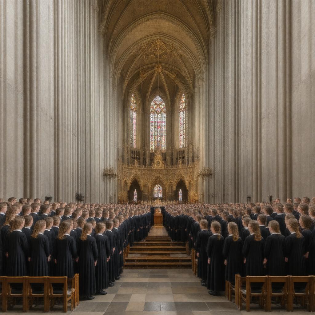 Click to view larger image AI-created image of Ely Cathedral Choir