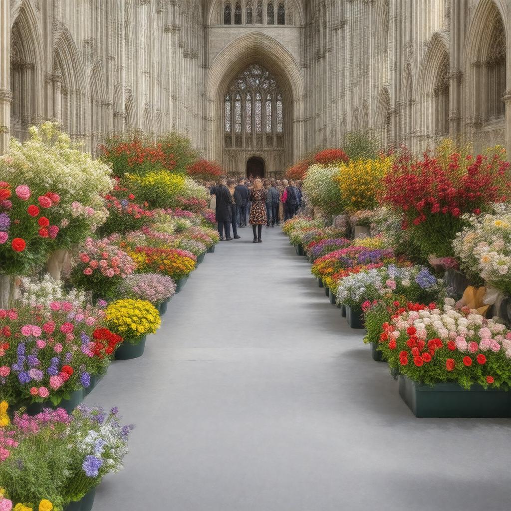 AI-created image of Ely Cathedral Flower Festival