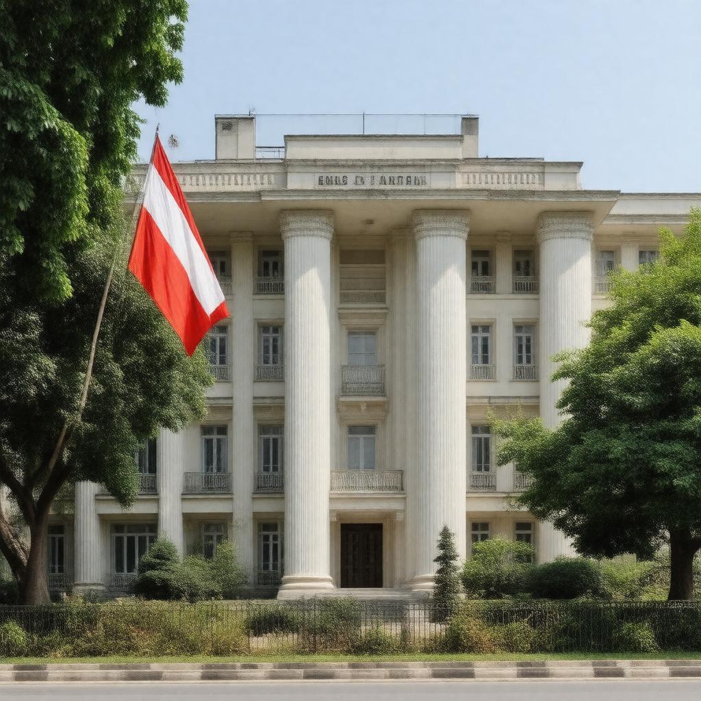 Click to view larger image AI-created image of Embassy of Austria, New Delhi
