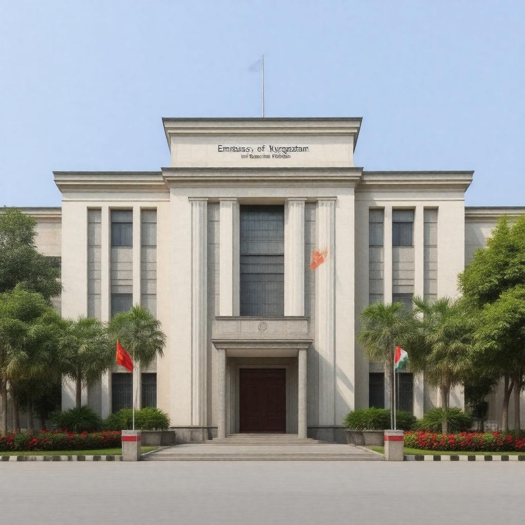 AI-created image of Embassy of Kyrgyzstan, New Delhi