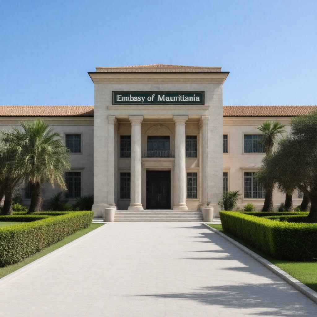 Click to view larger image AI-created image of Embassy of Mauritania