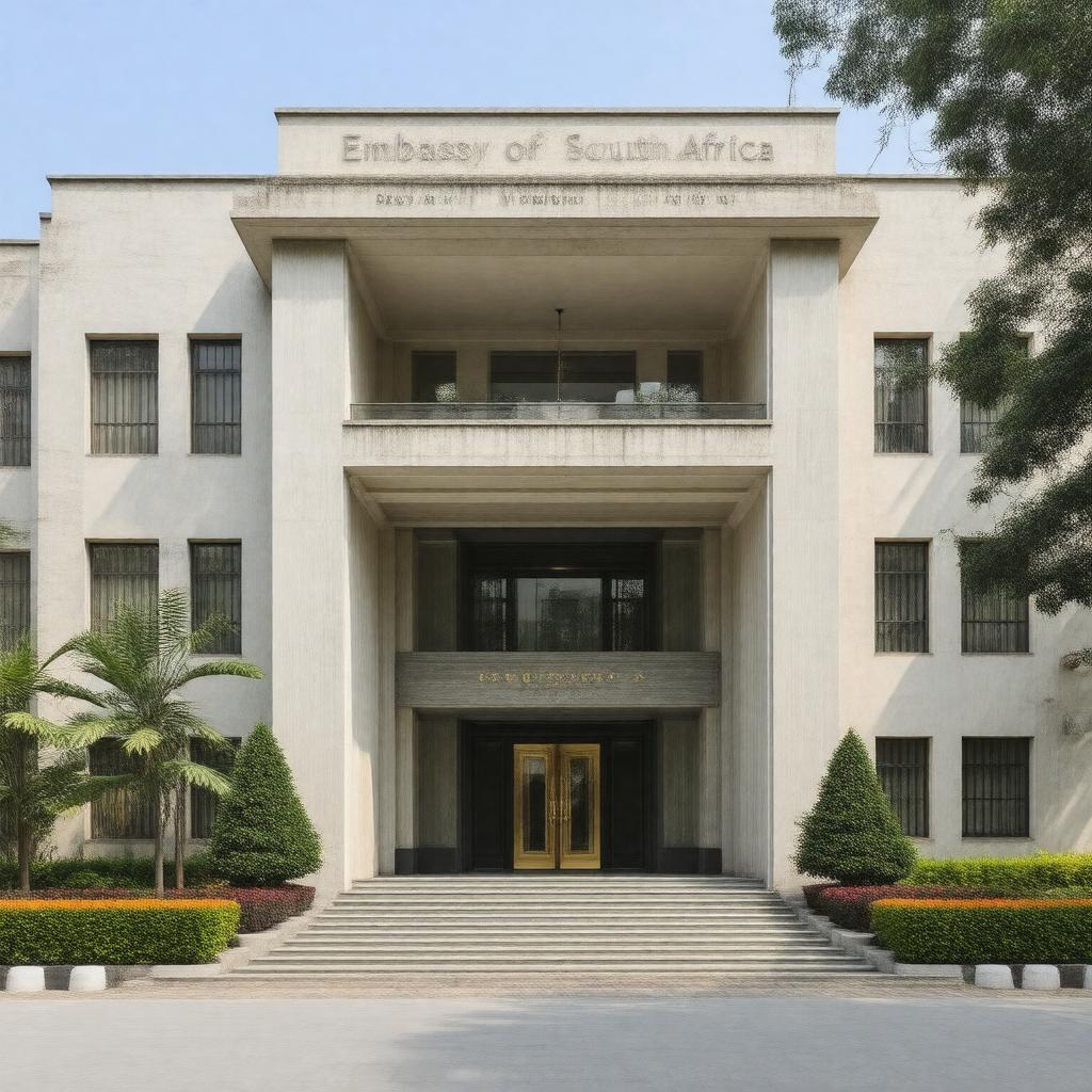 Click to view larger image AI-created image of Embassy of South Africa, New Delhi