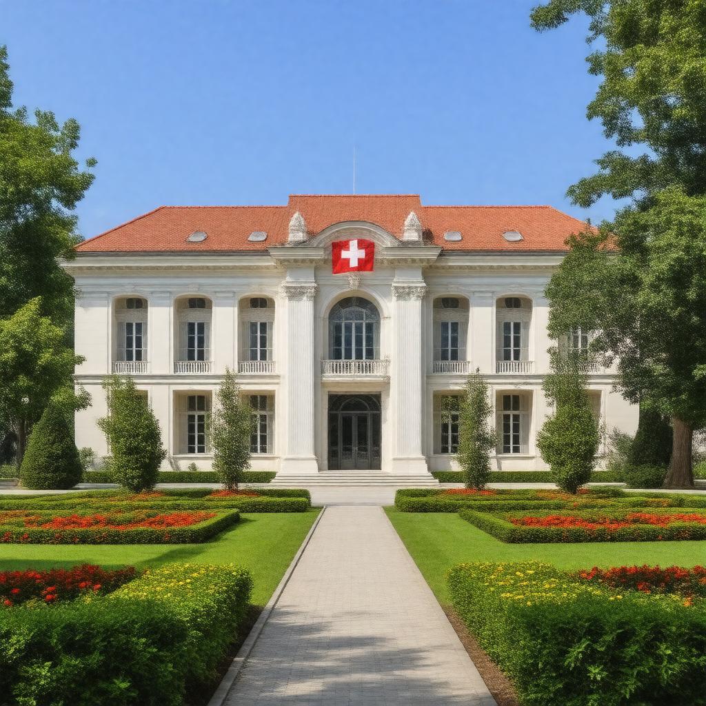 AI-created image of Embassy of Switzerland, New Delhi
