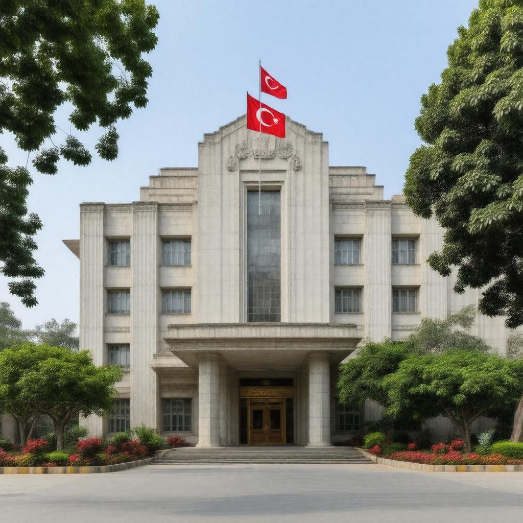 Click to view larger image AI-created image of Embassy of Turkey, New Delhi