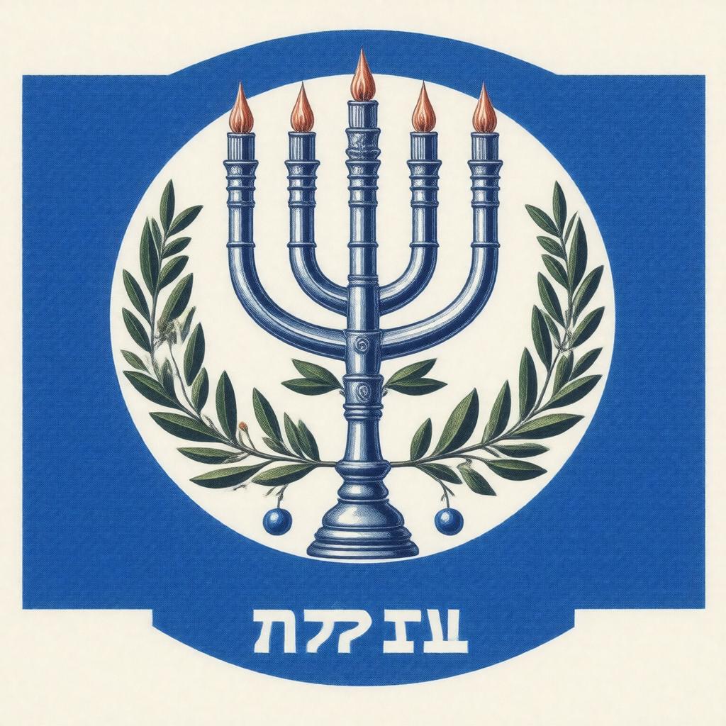 Click to view larger image AI-created image of Emblem of Israel