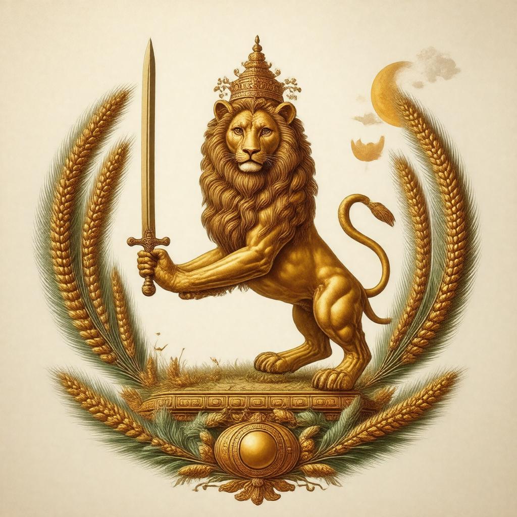 AI-created image of Emblem of Sri Lanka