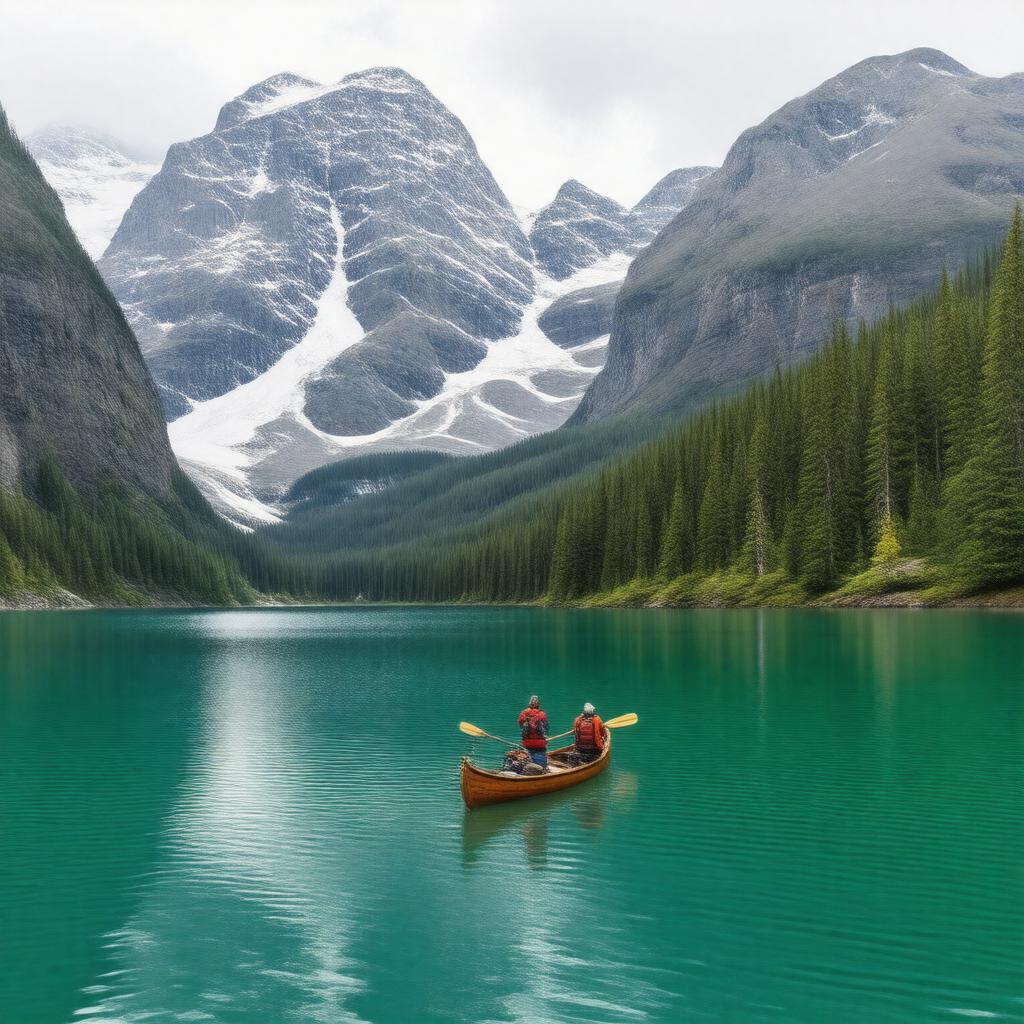 Click to view larger image AI-created image of Emerald Lake