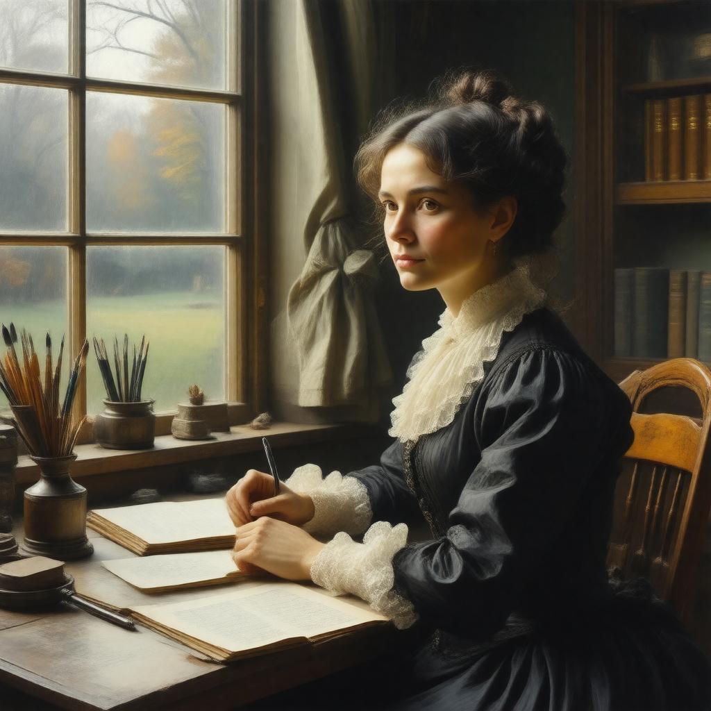 AI-created image of Emily Elizabeth Dickinson