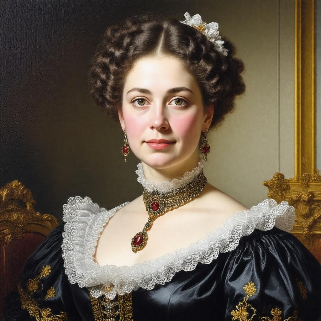 Click to view larger image AI-created image of Emily Mary Lamb