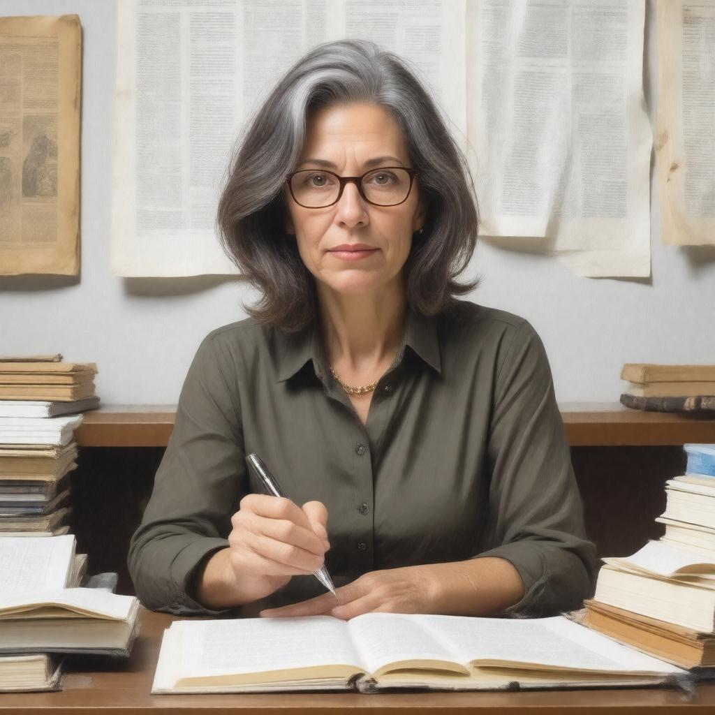 AI-created image of Emily Nussbaum