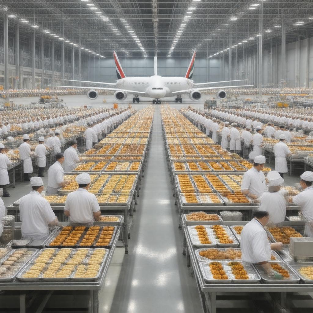 Click to view larger image AI-created image of Emirates Flight Catering