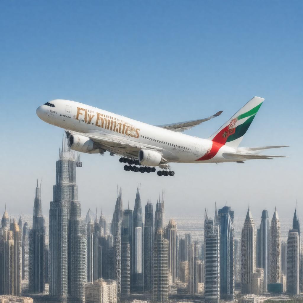 AI-created image of Emirates (airline)