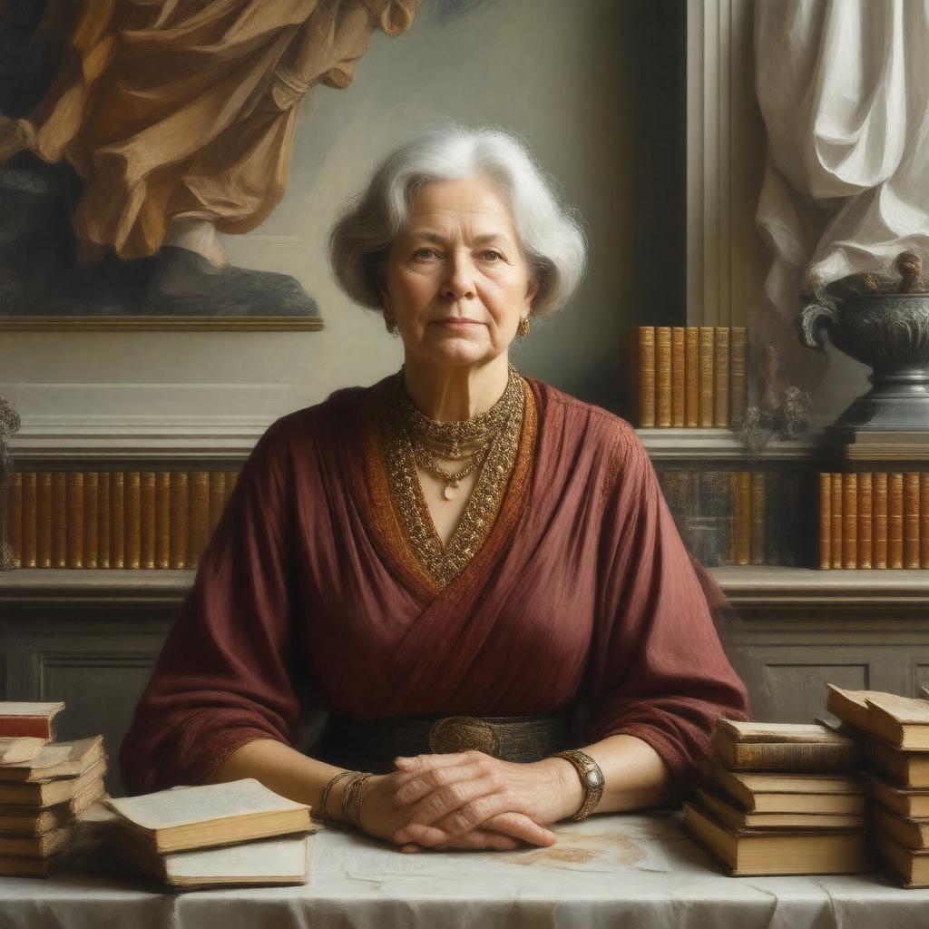 Click to view larger image AI-created image of Emma Dench