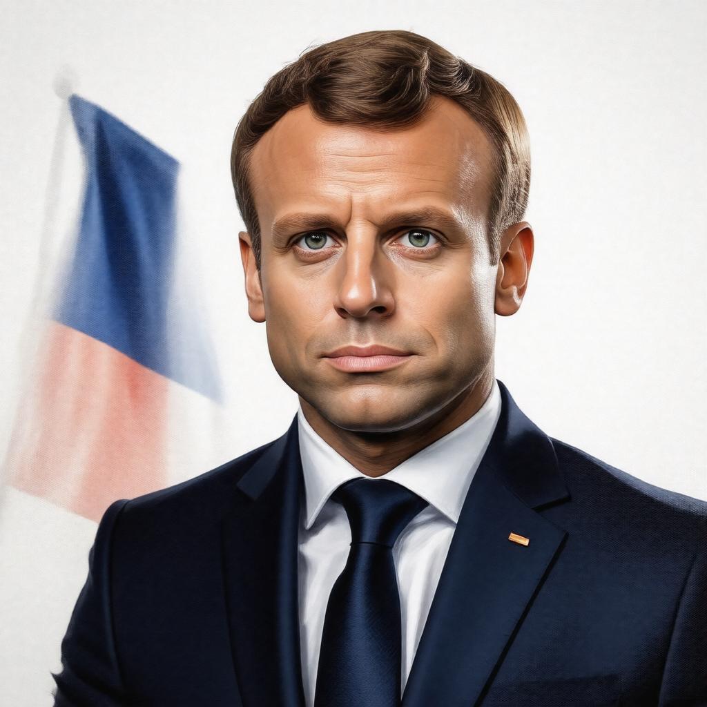 AI-created image of Emmanuel Macron