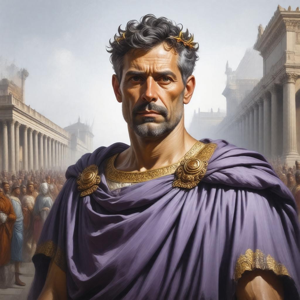 Click to view larger image AI-created image of Emperor Marcian