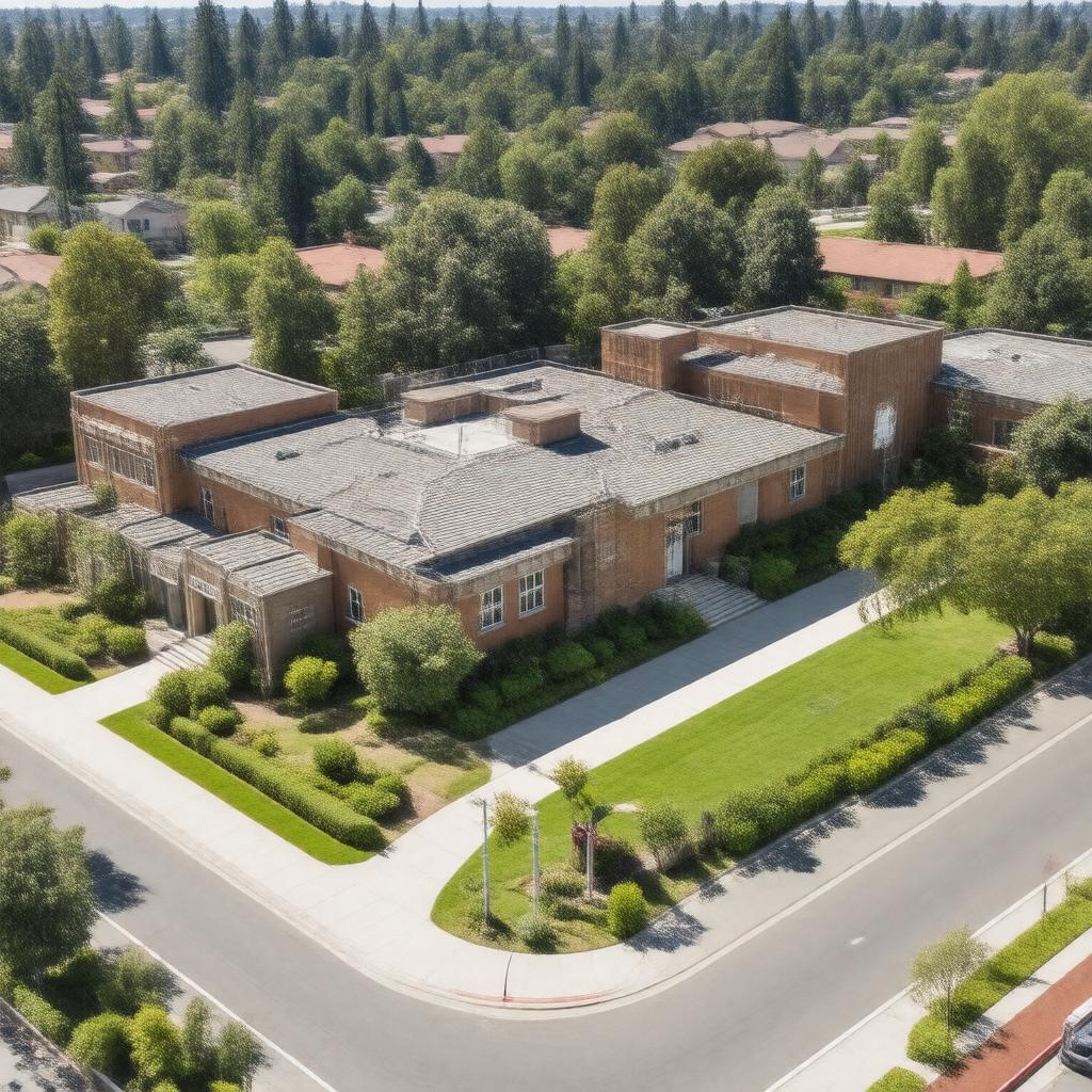 Click to view larger image AI-created image of Encinal School