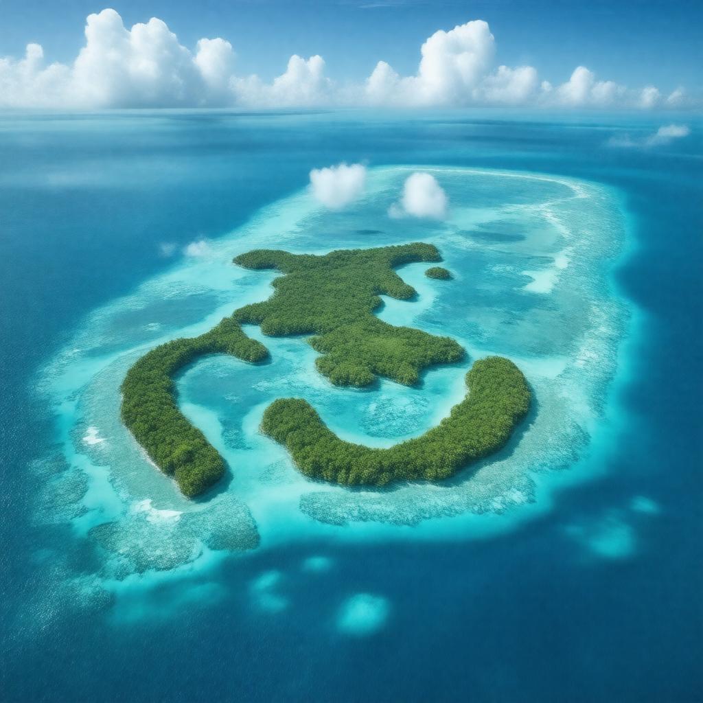 AI-created image of Enewetak Atoll