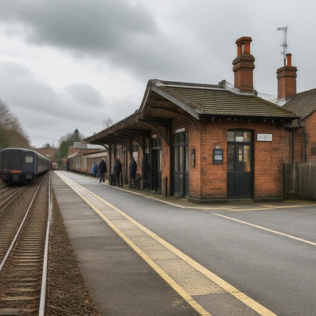 AI-created image of Enfield Chase railway station