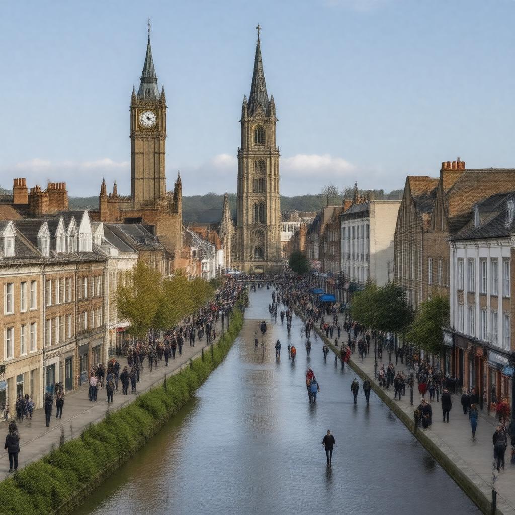 AI-created image of Enfield, London, England