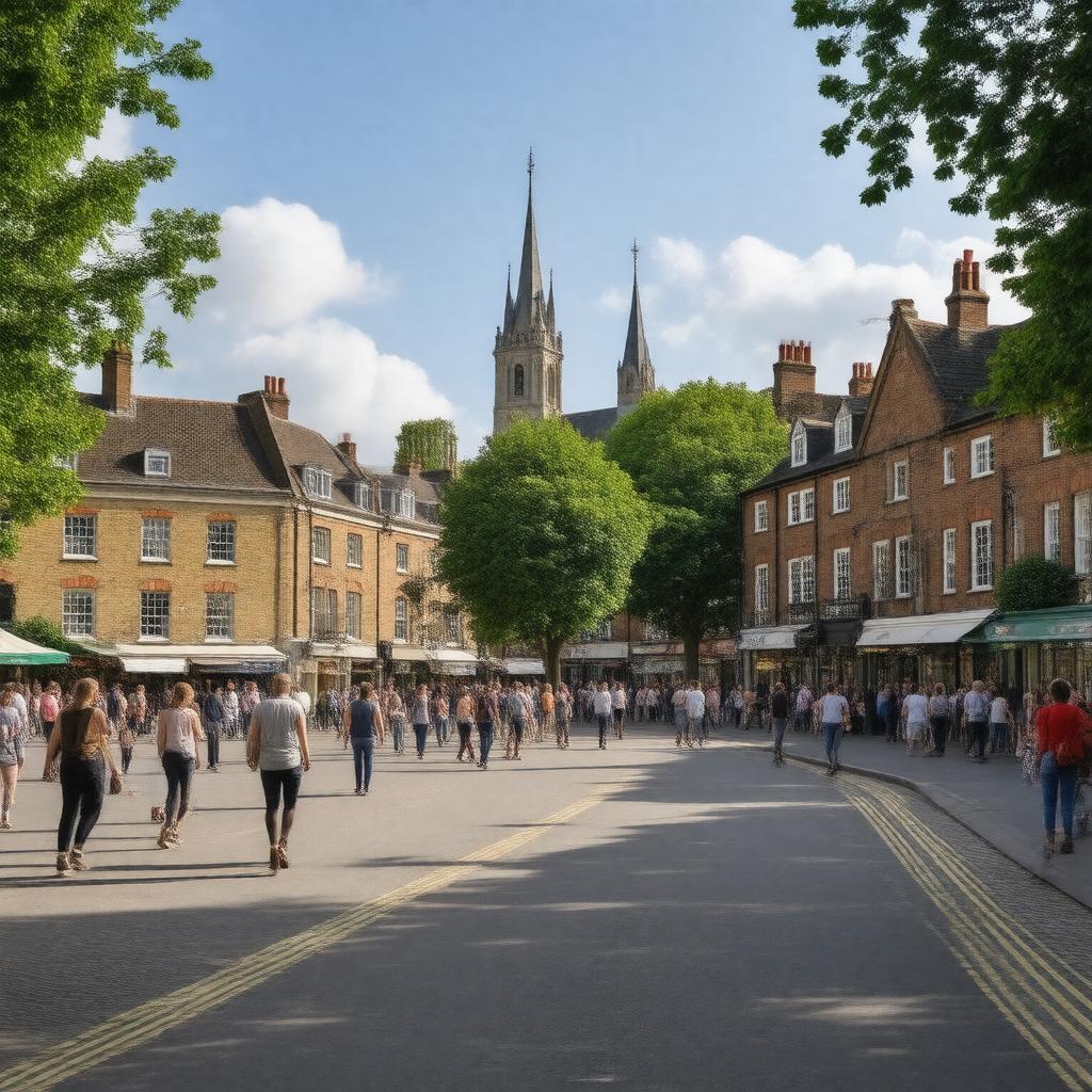 AI-created image of Enfield, Middlesex, England