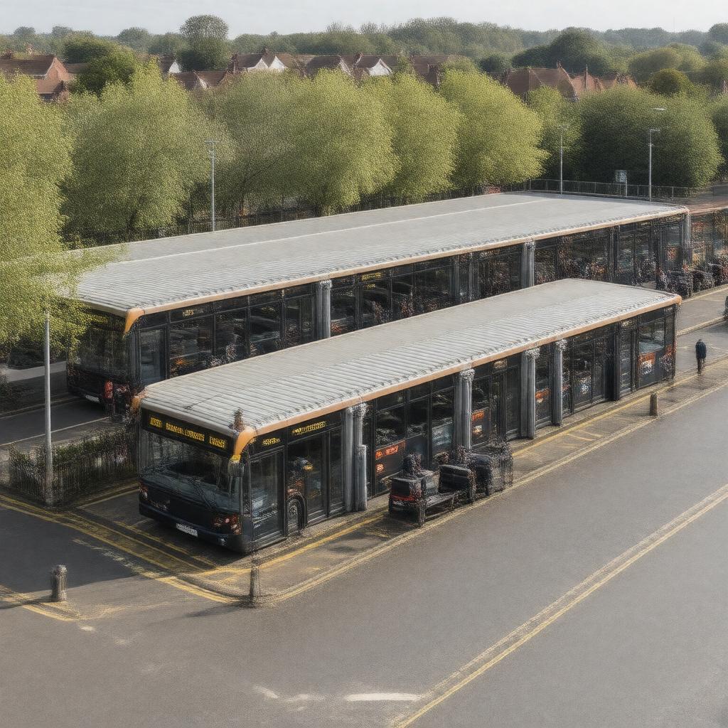 AI-created image of Enfield Town bus station