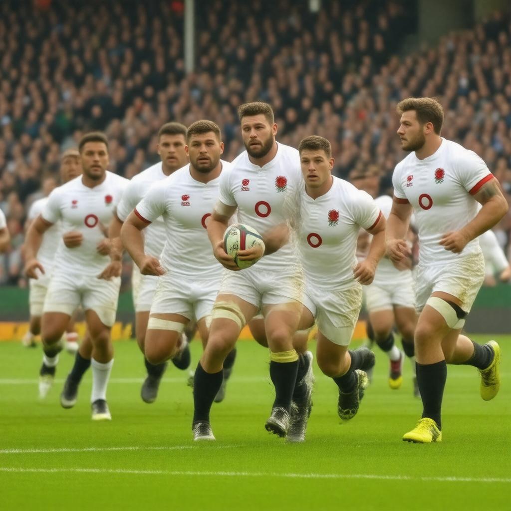 AI-created image of England Rugby Team