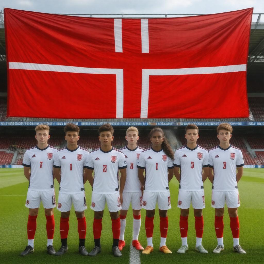AI-created image of England national youth football teams