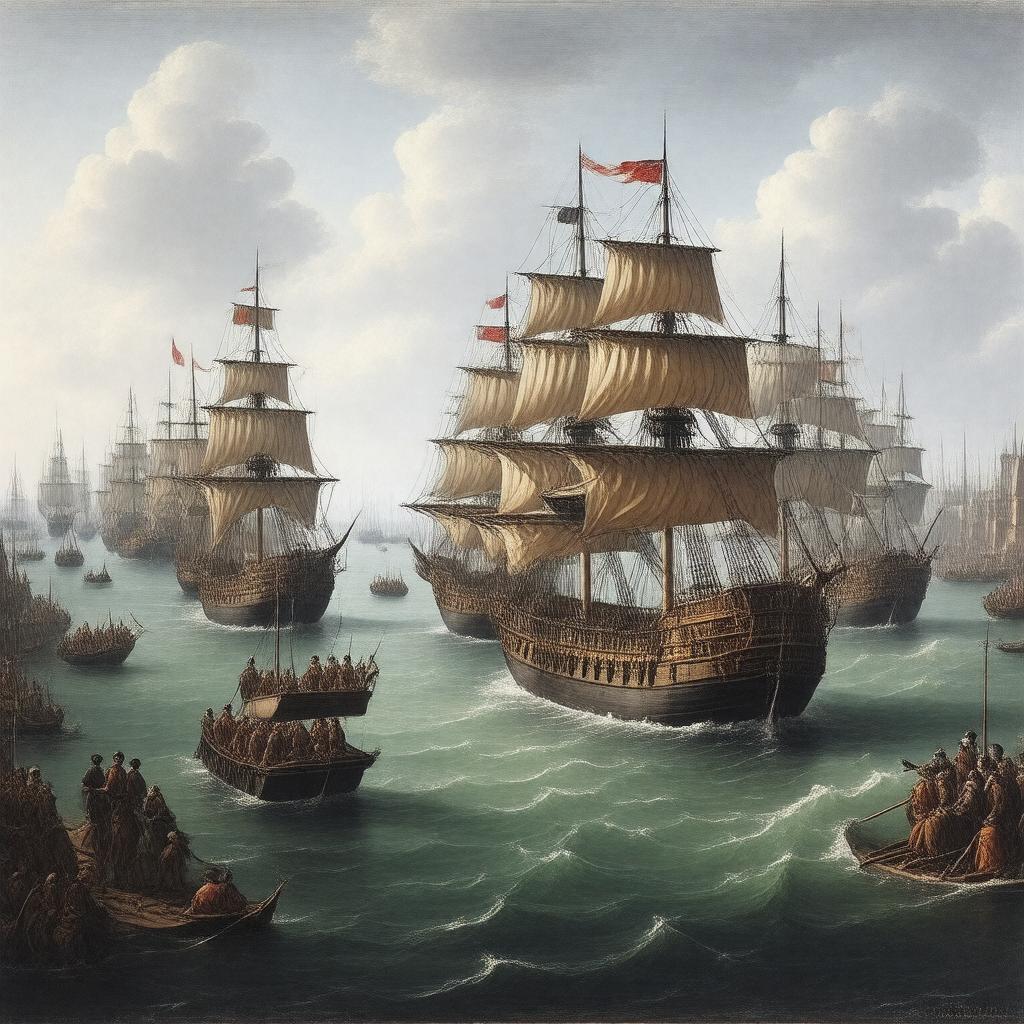 AI-created image of English Parliamentary Navy