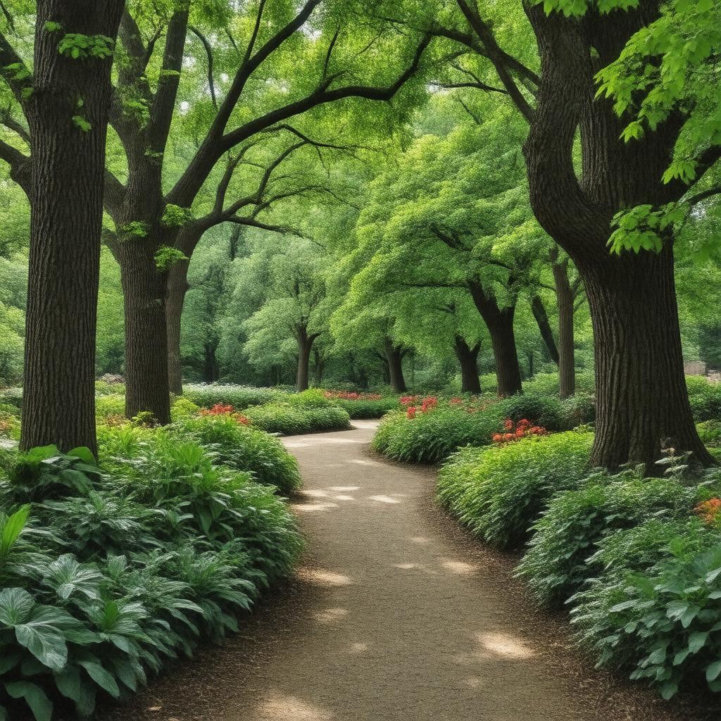 AI-created image of English Woodland Garden