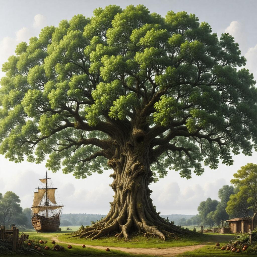 Click to view larger image AI-created image of English oak