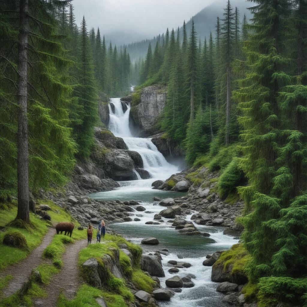 AI-created image of Englishman River Falls Provincial Park