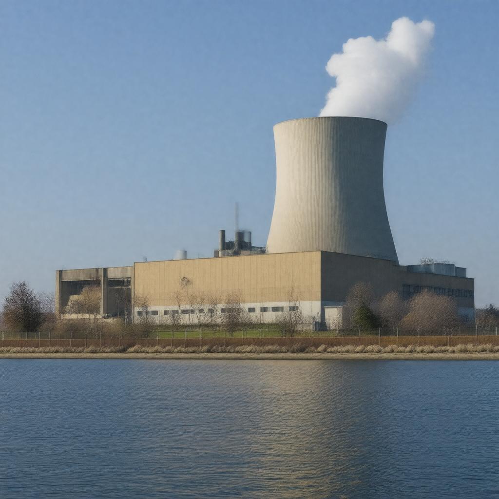 AI-created image of Enrico Fermi Nuclear Power Plant