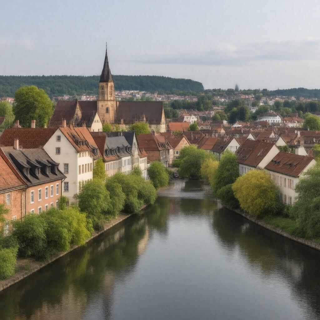 AI-created image of Erlangen, Germany