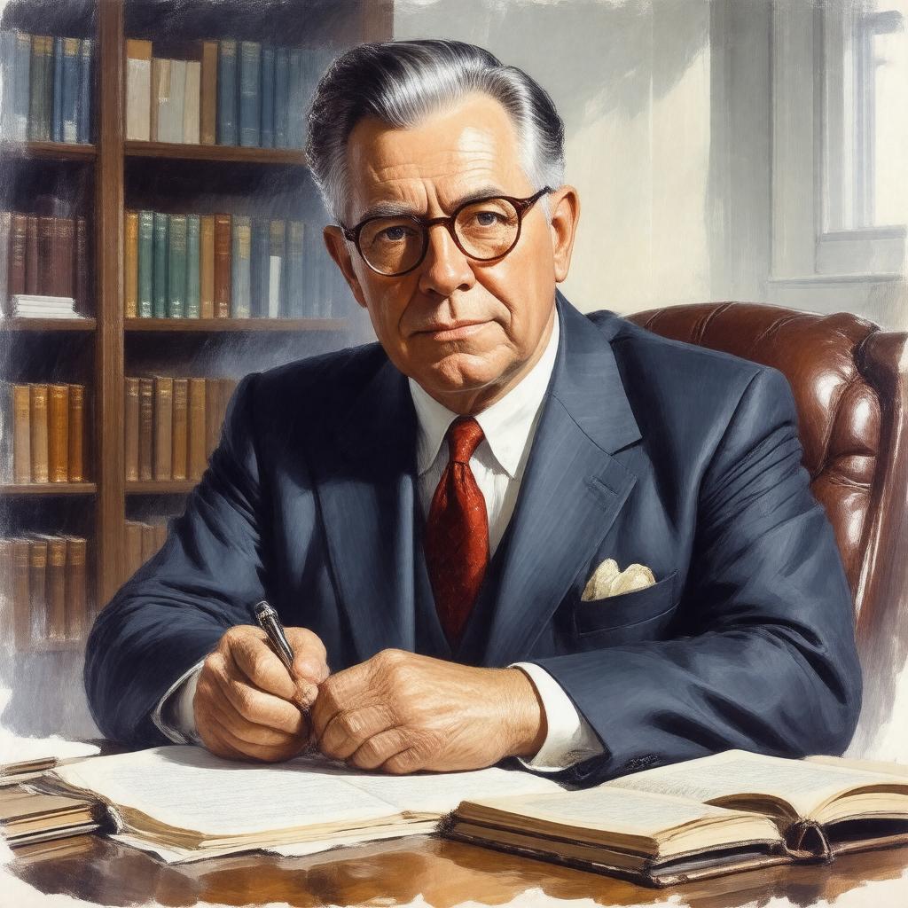 AI-created image of Erle Stanley Gardner