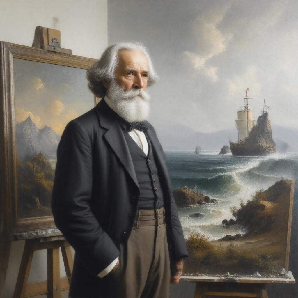 Click to view larger image AI-created image of Ernest Wadsworth Longfellow