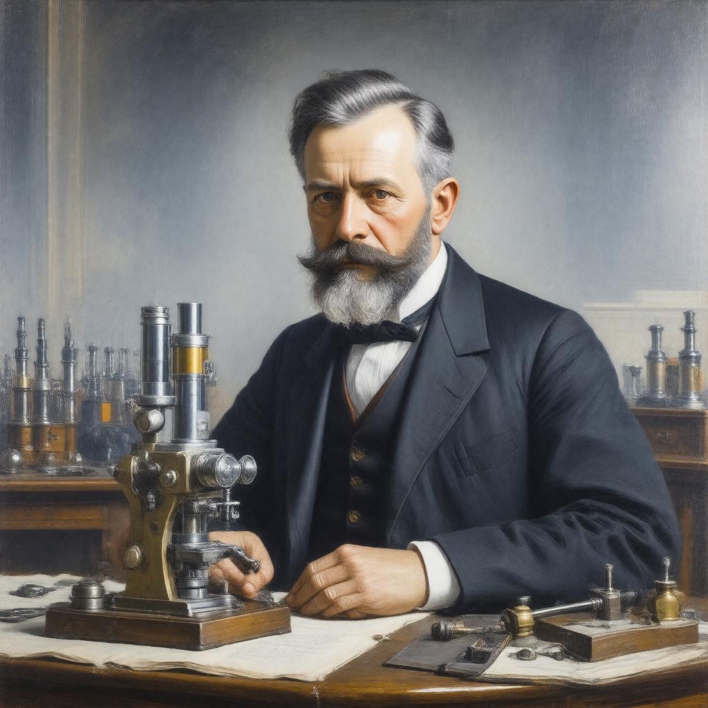 Click to view larger image AI-created image of Ernst Abbe
