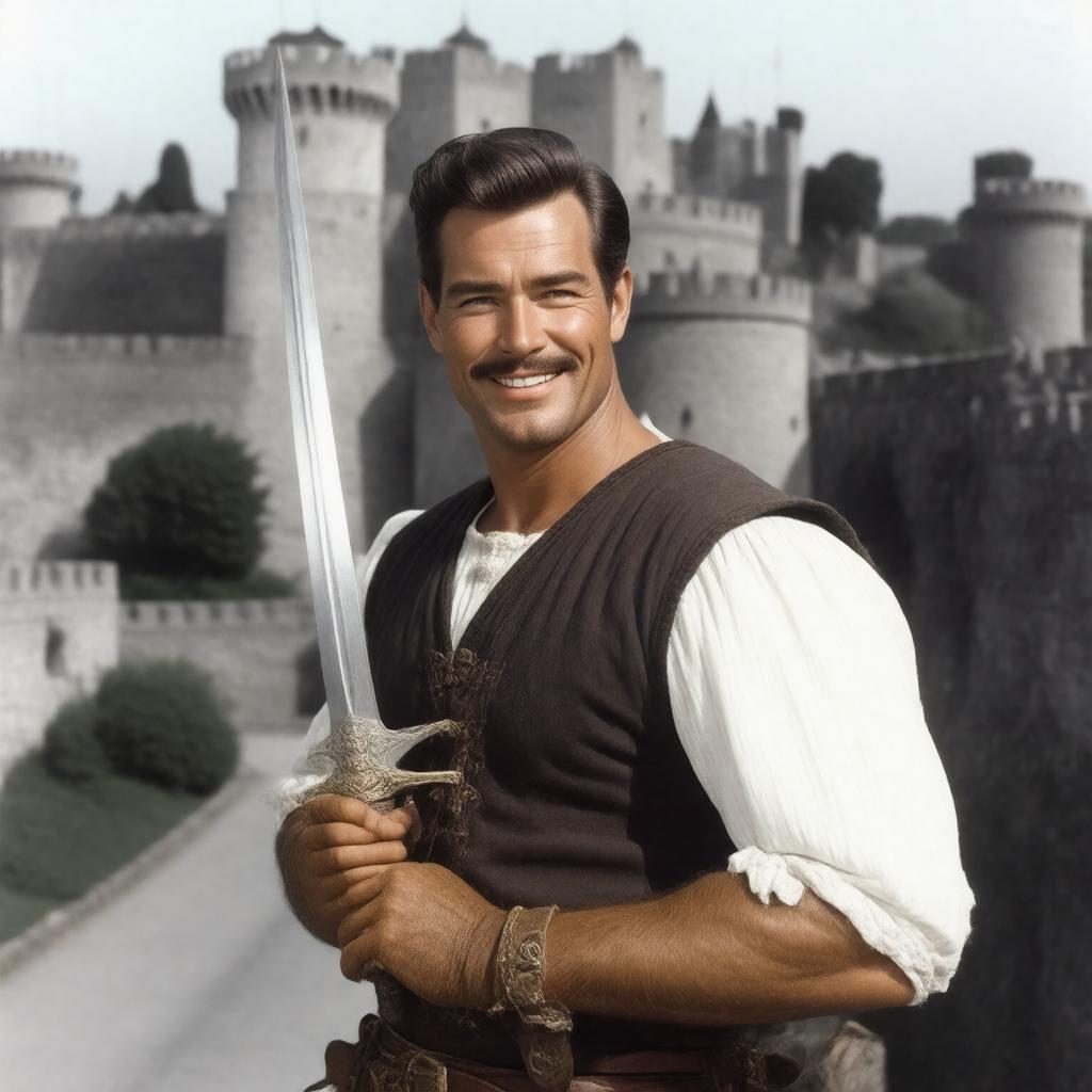 AI-created image of Errol Flynn