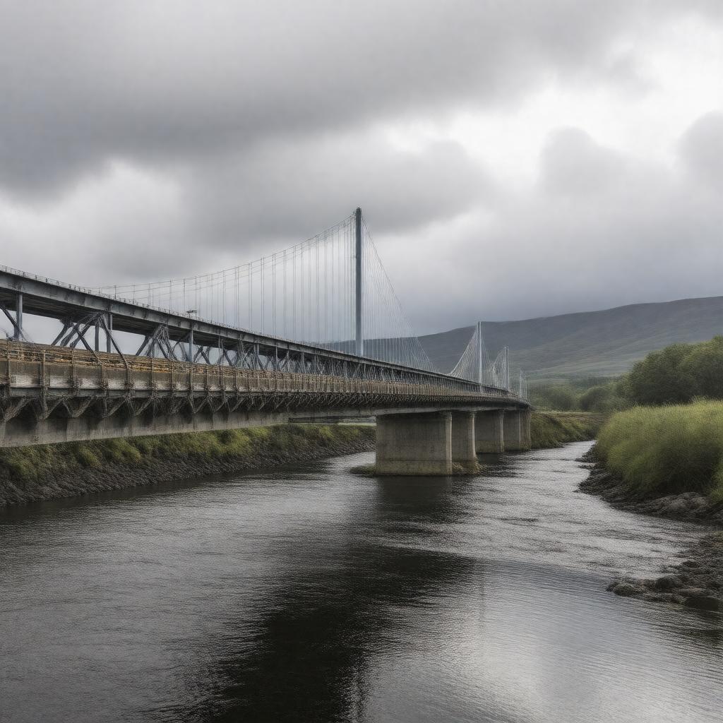 Click to view larger image AI-created image of Erskine Bridge