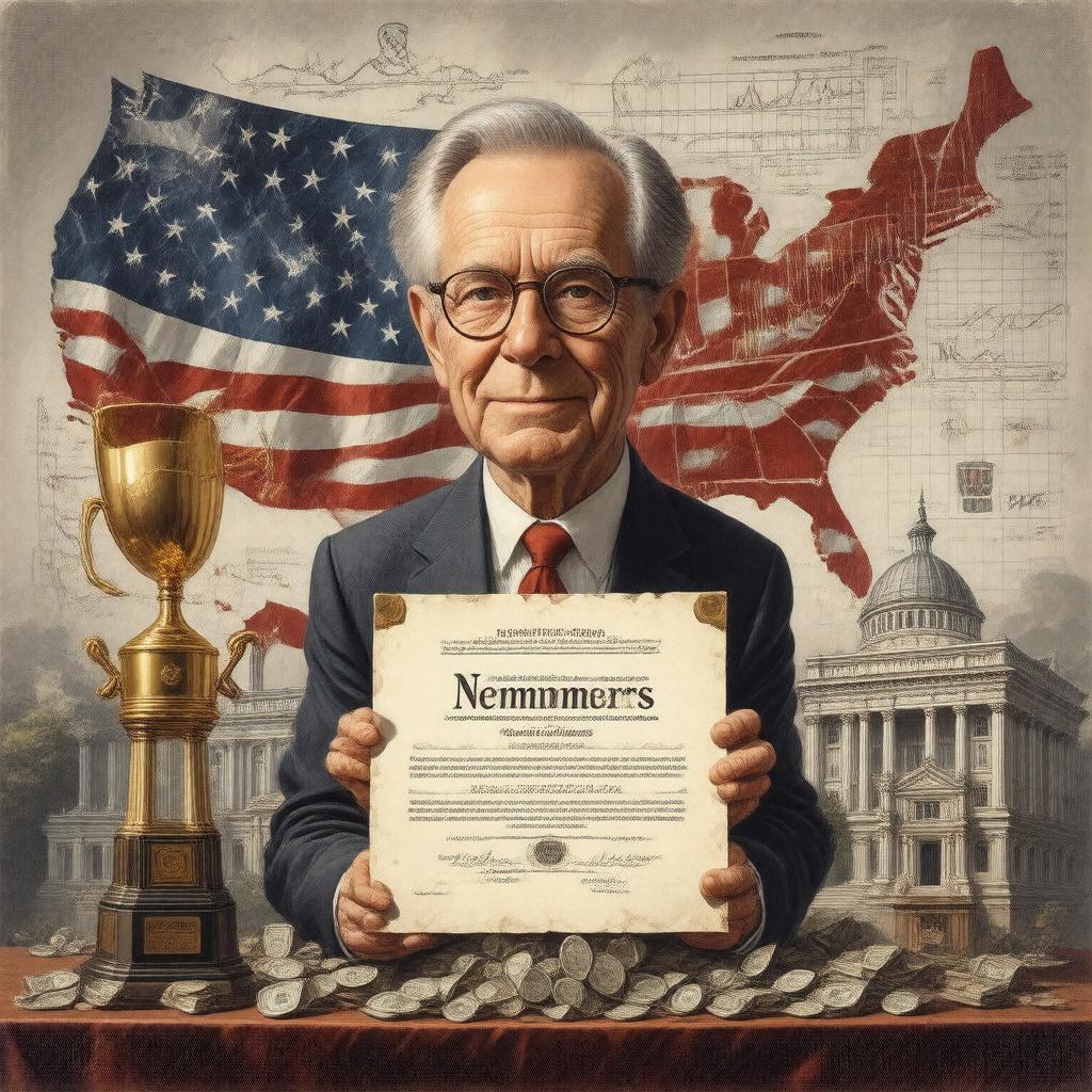 Click to view larger image AI-created image of Erwin Plein Nemmers Prize in Economics