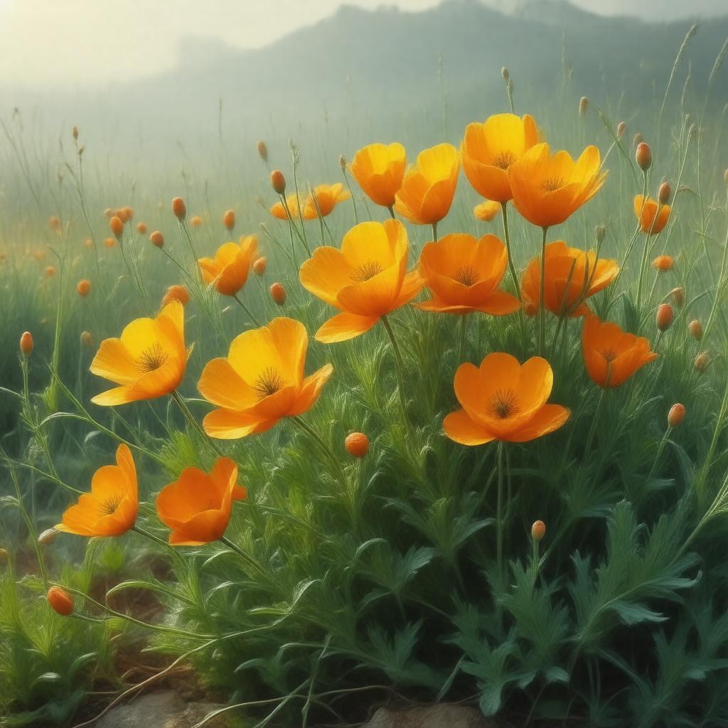 AI-created image of Eschscholzia californica