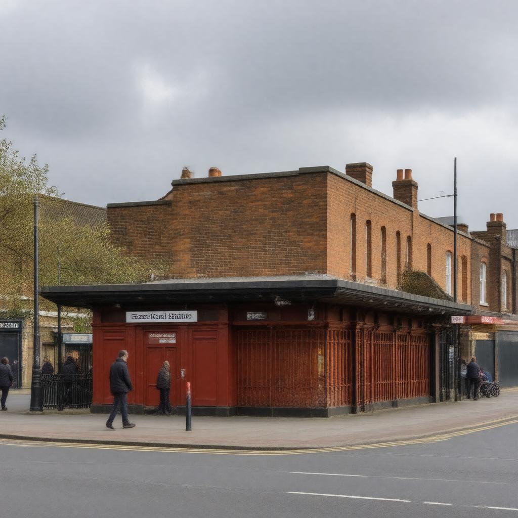 AI-created image of Essex Road railway station