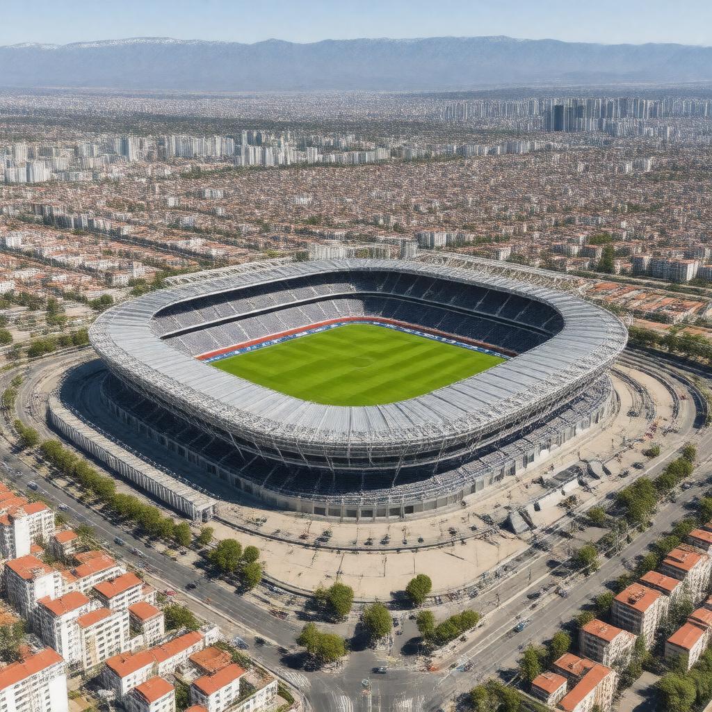 AI-created image of Estadio Nacional, Santiago
