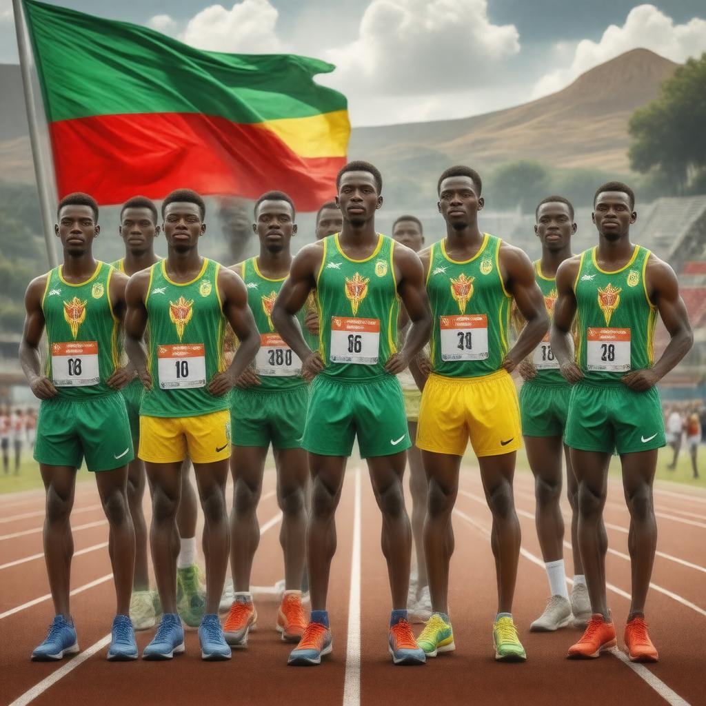 AI-created image of Ethiopia track and field team