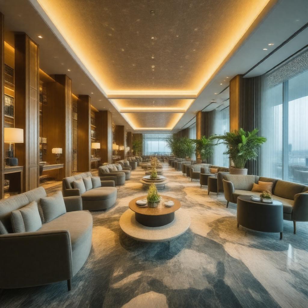 Click to view larger image AI-created image of Etihad Airways Lounge