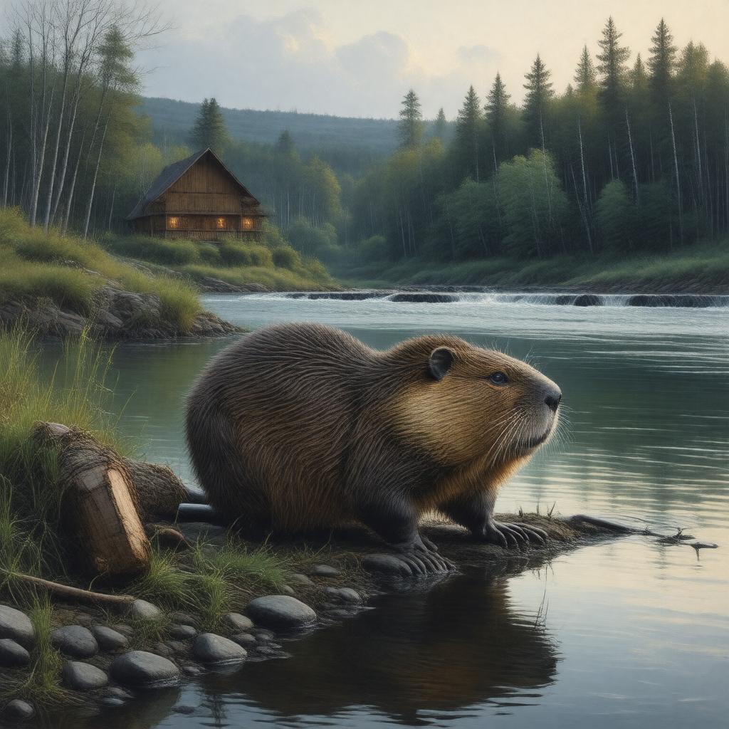AI-created image of Eurasian beaver